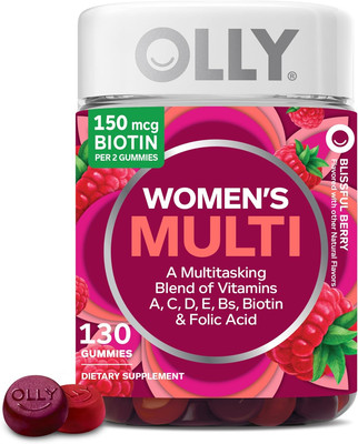 Women's Multivitamin Gummy, Vitamins A, D, C, E, Biotin, Folic Acid, Adult Chewa