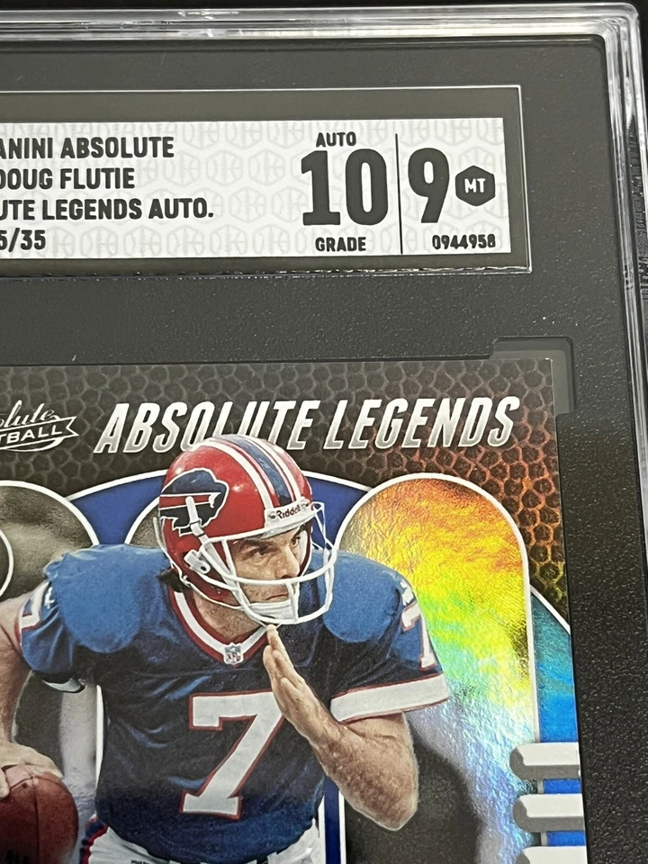 Doug Flutie 2023 Panini Absolute Legends Blue Auto #ed 35/35 SGC 9 / 10 Auto - Image 4 of 4