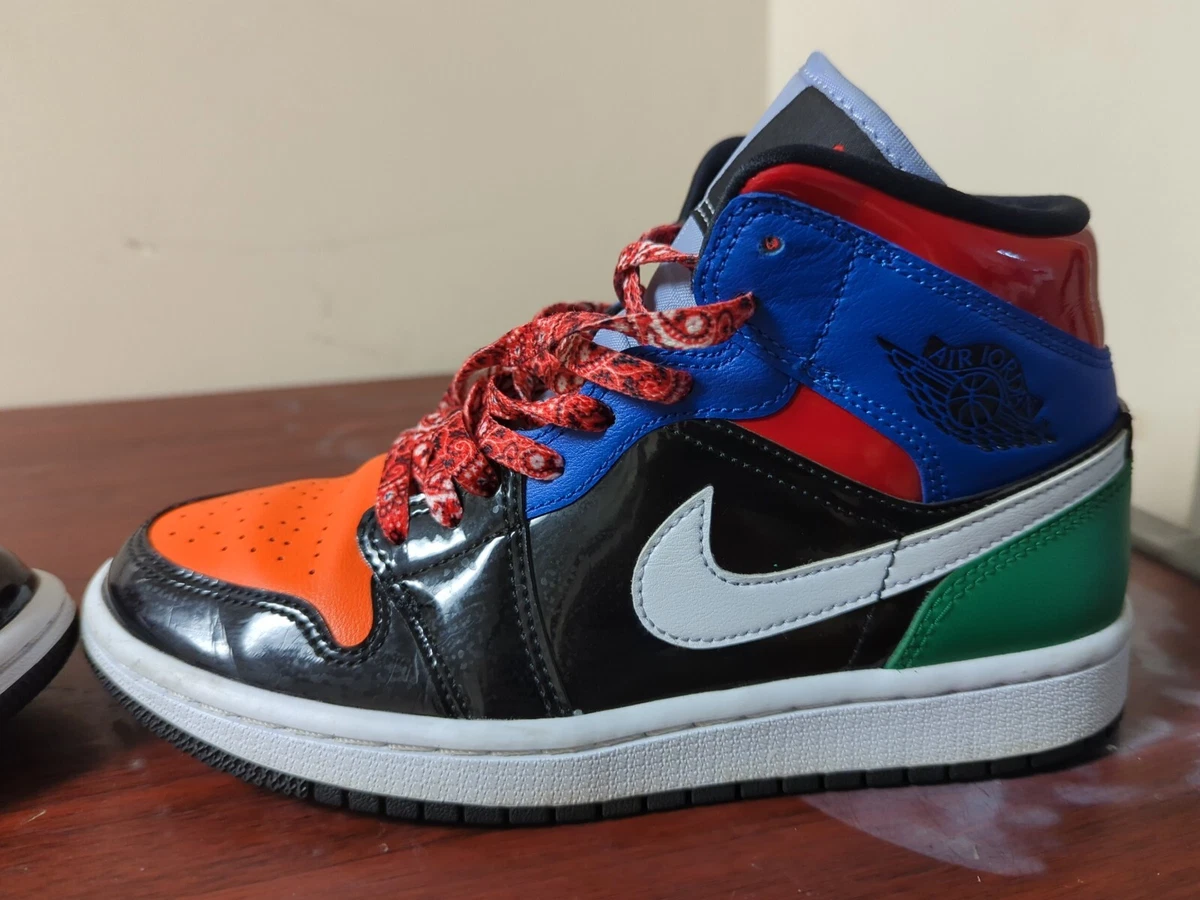 Nike Air Jordan 1 Mid SE Multi Patent Shoe Women s Size 6 CV5276