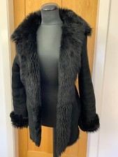 Harvey Nichols Harrods Real Sheepskin Fur Shearling Coat Toscana Jacket Uk12us8