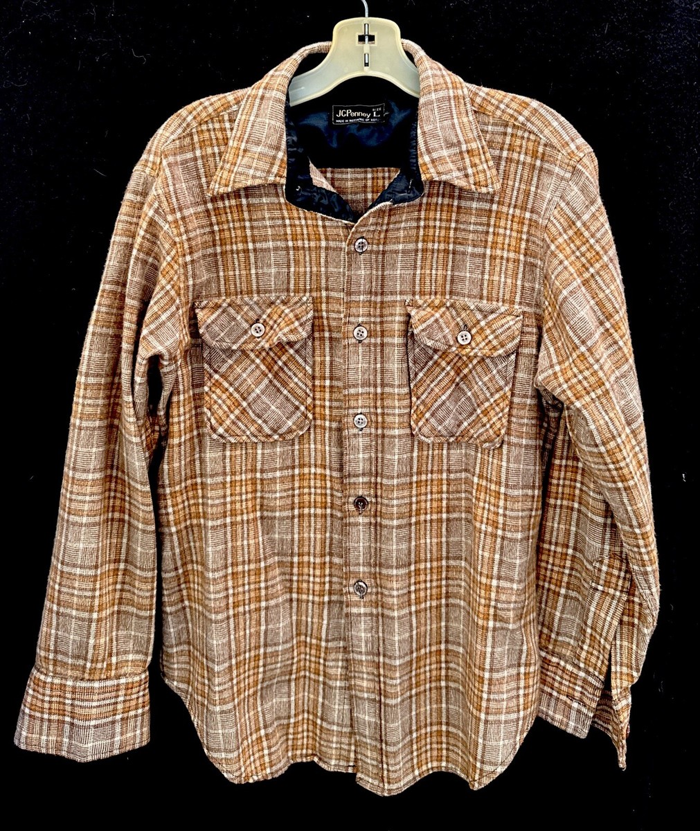 jcp dress shirts JCPenney The Fox Collection Red Green Button Up Flannel Shirt - XLarge
