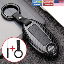 Key Carbon Shell Fob Case For Nissan Qashqai Pulsar March 370Z Juke Micra NV200