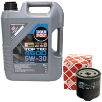 MotoröL Set 5W-30 5 Liter + ÖLfilter 22532 FüR Seat Ibiza Iii 1.8 T Cupra R 6L1
