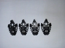 4 Bionicle Lego Parts number 53549 Foot Feet Black Toa Inika style Elliptical
