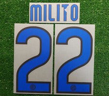 KIT 22 MILITO PER MAGLIA INTER TRIPLETE CALCIO SHIRT STILSCREEN JUNIOR