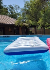 Heavy Duty Swimming Pool Mattress Vinyl Float Inflatable Tanning Raft For Adults