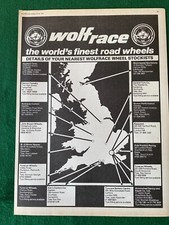 WOLF RACE WELTBESTE STRASSENRÄDER FACHHÄNDLER A4 POSTER WERBEDATEI XA