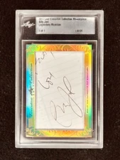 Billy Joel 2017 Leaf Masterpiece Cut Signature signed autographed card 1/1 JSA