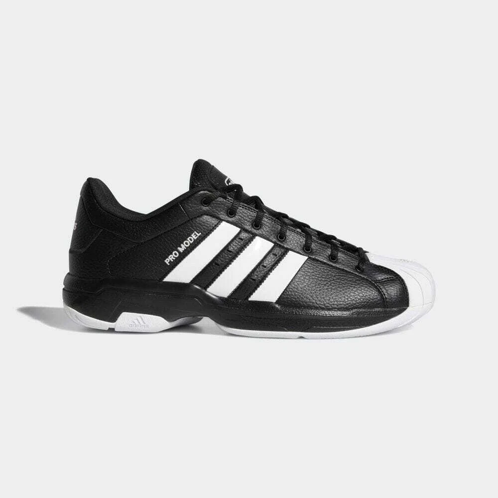 adidas Basketball PRO MODELL 2G LOW FX4980 Core schwarze Schuhe wei