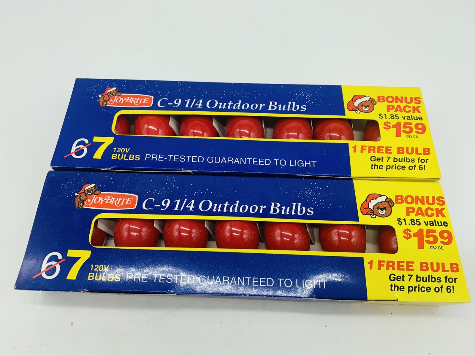 Lot - 2 Boxes Of 7 Red Colored Light Bulbs