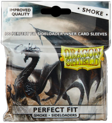 1 pack of 100 Dragon Shield Smoke Sideloading Perfect Fit Std Sized Card Sleeves