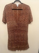 Venezia Lane Bryant 18/20 Chevron Knit Tunic Dress | Plus Size Boho Retro