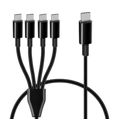Short Usb C Multi Charging Cableusb C Male To 4 Typec Male Charge Cable4 In 1 Ch