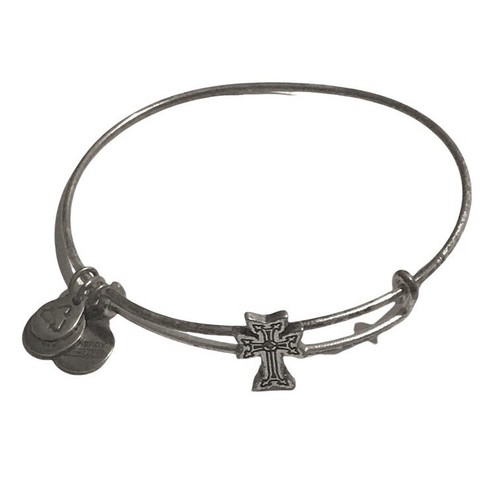 Alex and Ani Silver Tone Cross Bracelet 