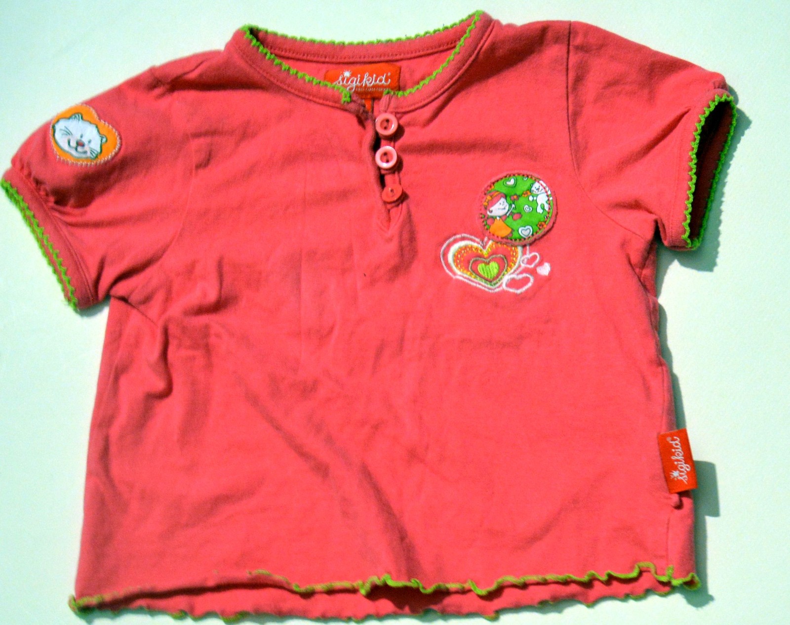 Sigikid Baby-Mädchen T-Shirt Mit Märchenschloss-Applikation - Bio-Baumwolle