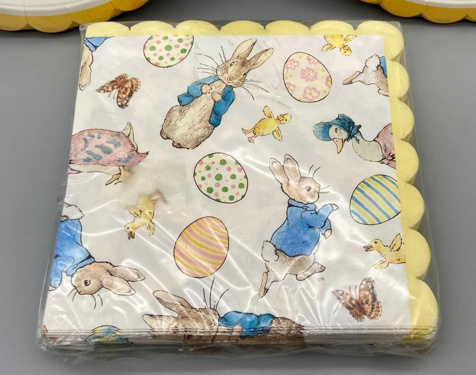Peter Rabbit Easter Napkins and Plates 32 each Beatrix Potter by Meri Meri New - Image 3 of 4