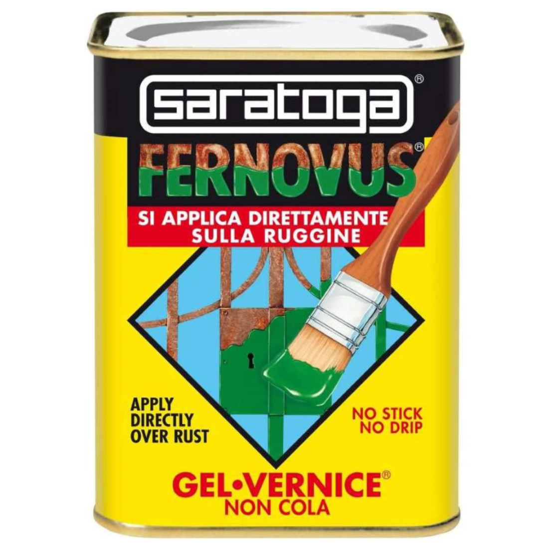 GEL VERNICE ANTIRUGGINE SARATOGA FERNOVUS BRILLANTE smalto ferro TABACCO