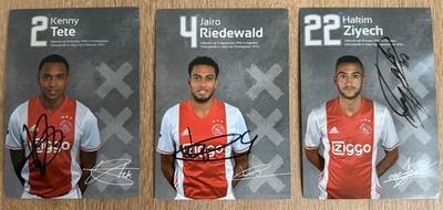 Ajax Amsterdam 2016/17 - 3 Autogrammkarten