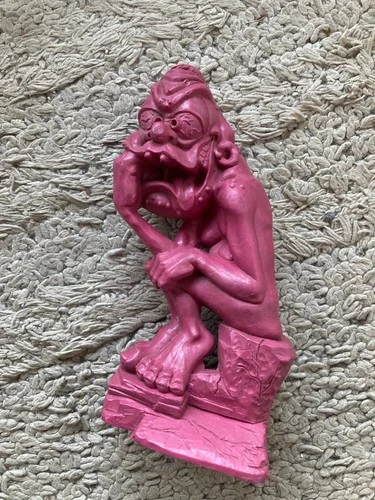 1963 Louis Marx Nutty Mads The Thinker Figure Original Pink Vintage