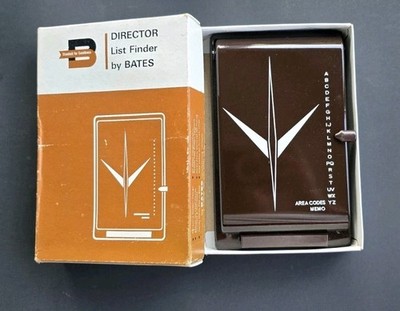 Vintage Bates Director Index List Finder / Brown  *New Old Stock* 
