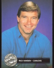Rick Hansen, 1991-92 Pro Set Platinum, #296, Vancouver Canucks,
