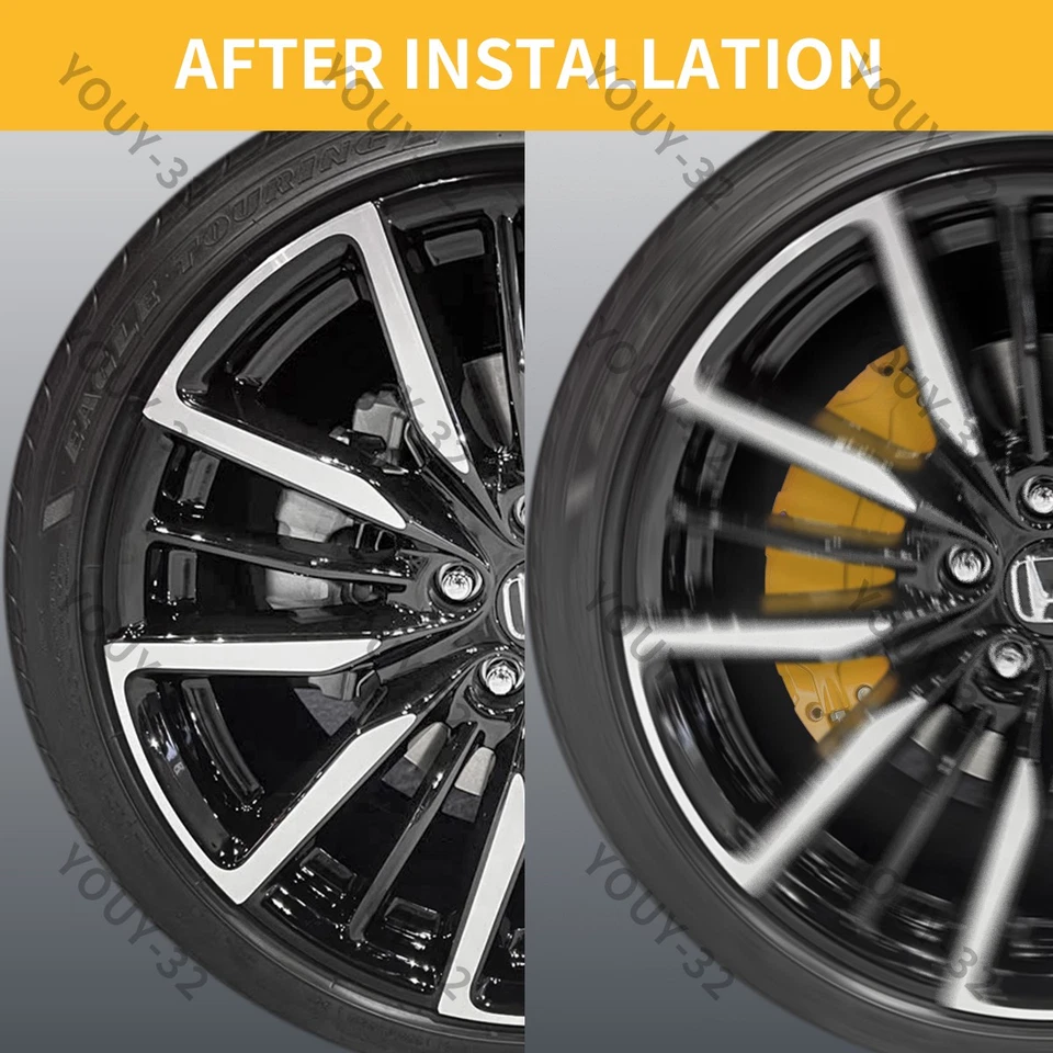 Cubiertas de pinza de freno de coche para Honda Accord 17 en 19 pulgadas cubo de rueda rojo 2023-2025 Foto 4 de 4