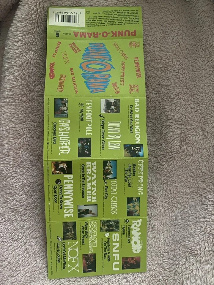 Vintage Punk O Rama Vol 1 - Epitaph Records 1994 Cassette original pressing Rare Foto 3 de 4
