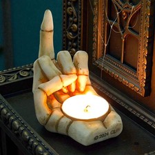 Gothic Skeleton Hand Candle Holder Funny Novelty Ornament Horror Decor Art  Gift