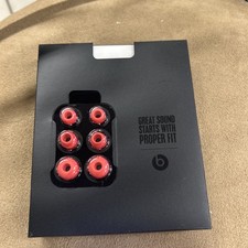 Dr Beats Fit Pro Replacement Ear-tips In RED CHARGER CABLE NEW