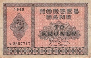 Norway 2 Kroner 1940