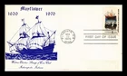 DR JIM STAMPS US COVER LANDING OF PILGRIMS MAYFLOWER 350TH ANNIVERSARY FDC
