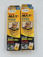 2 New 5 Kodak Max Versatility KODACOLOR 400 24 Exposure 35mm Film B W 10 Rolls