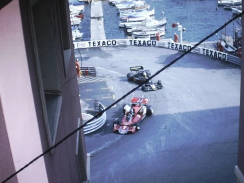 1976 Monaco Grand Prix-Carlos Reutemann, Brabham & Gunnar Nilsson, Lotus, Slide