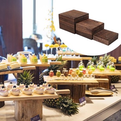 3 Stück Holz Kuchen & Cupcake Ständer Organizer für Wohndeko Verkäufer Veranstaltungen