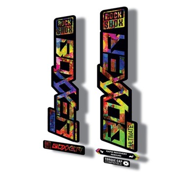 Rock Shox BOXXER 2020 ULTIMATE Mountain Bike Cycling Decal Adhesive Oil Slick