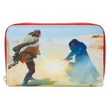 Loungefly Star Wars Zip Around Purse Phantom Menace Scenes new Official Red