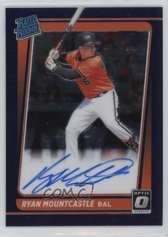 2021 Panini Donruss Optic Purple Stars Prizm /99 Ryan Mountcastle Auto RC 0ok8