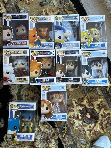Funko Pop Anime & Games Lot – Spider-Man, SAO, Pokémon, Bleach + More