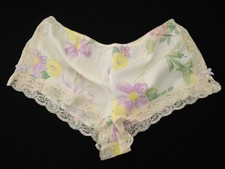 NEW Victoria's Secret VTG Y2K Silk Sleepwear Lingerie Tap Shorts Panty MEDIUM