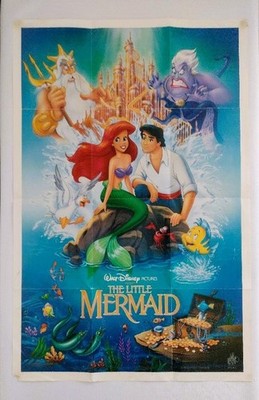 LITTLE MERMAID 1989 Original Banned DISNEY No. 189364 Glossy POSTER 17.5 x 26.5''