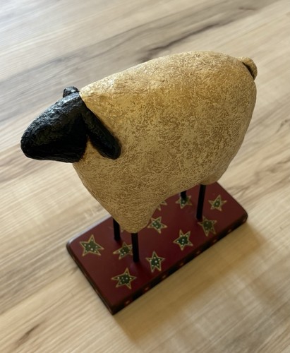 Vintage Debbie Piotrowski Farmhouse Sheep Rustic Americana Folk Art Decor