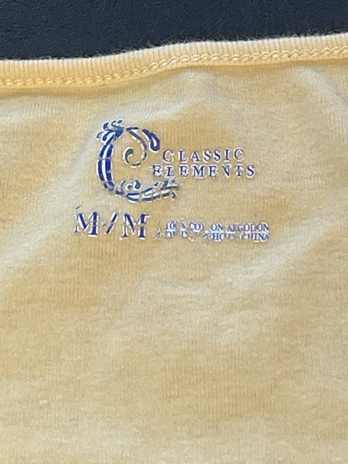 Classics Elements Top Women’s M Yellow Pleated Fr… - image 2