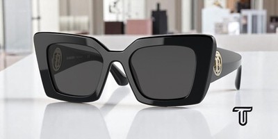 BURBERRY Daisy BE4344 300187 Black Dark Grey 51 mm Women's Sunglasses