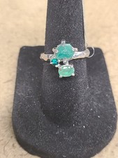 925 Emerald Ring Size 6 96122