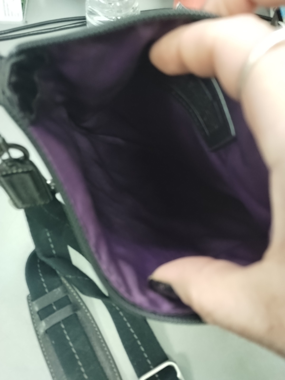 Coach Patchwork Signature Black Gray Leather Canv… - image 18