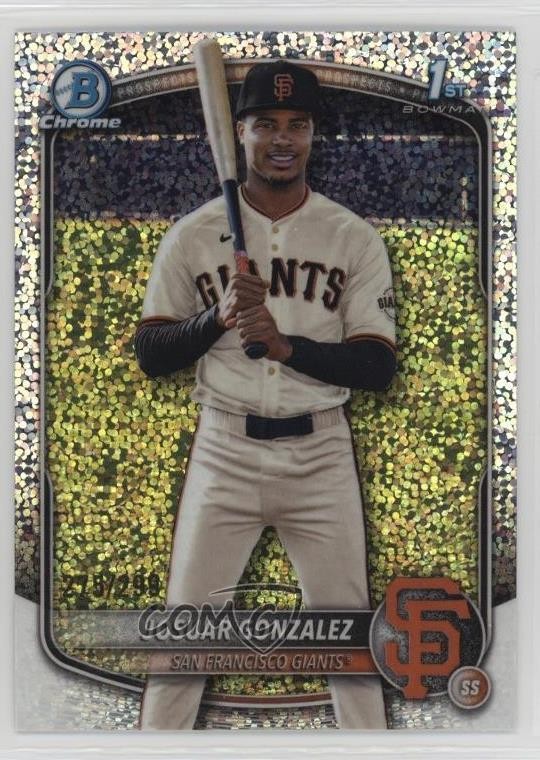 2025 Bowman Chrome Prospects Speckle Refractor /299 Josuar Gonzalez #BCP-153 1j2