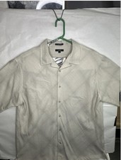 Alfani Polo Shirt Plain Buttoned Down Short Sleeve mens XL