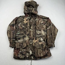 Cabela's Jacket Kids Medium Camouflage Hooded Hunting Parka Cargo Pockets