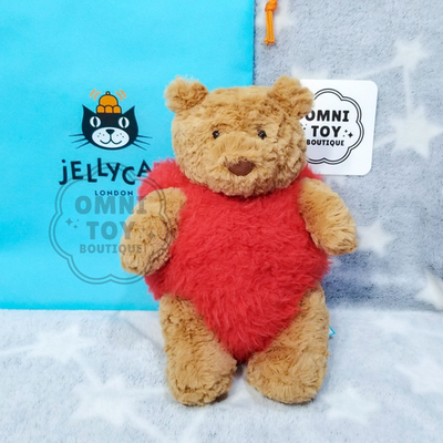 新品  Bartholomew Bear Heartthrob AUTHENTIC Jellycat Bartholomew Bear Heart throb Red Retired Plush
