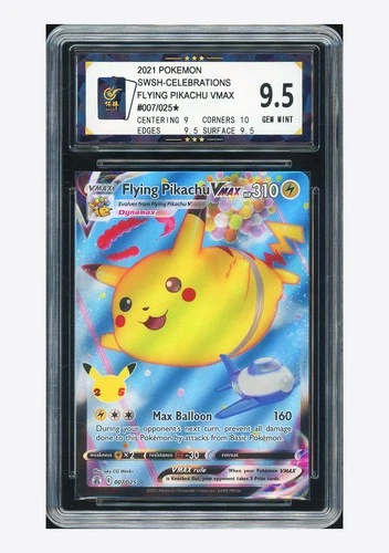 Pokemon BCTC 9.5 Flying Pikachu VMAX Ultra Rare 2021 007/025 Celebrations ENG